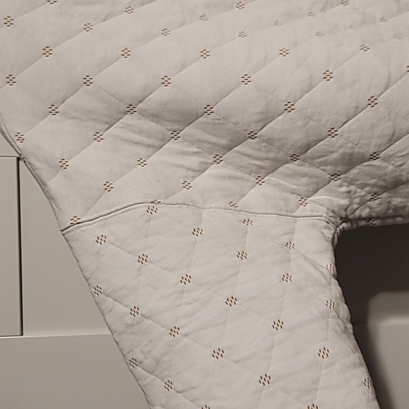 Madewell Swing Sweatshirt Womens XLarge Beige Quilted Boxy Cropped Cozy Lounge - Picture 7 of 12